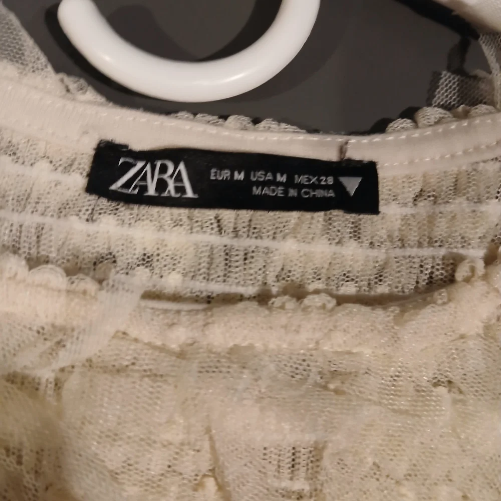 Zara Cream Textured Blouse - Picture 8 of 9